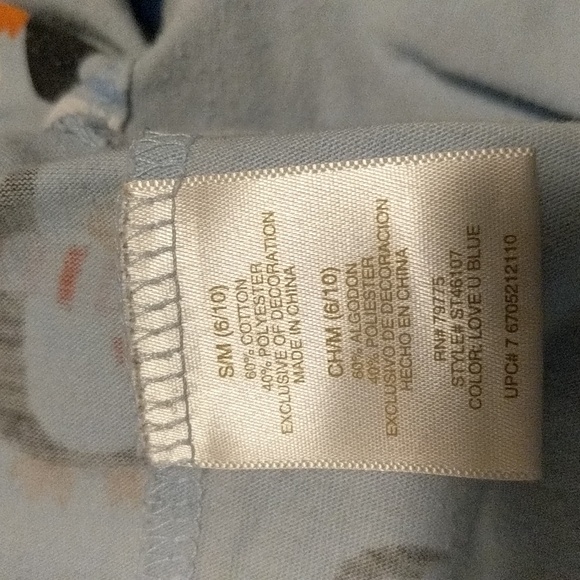 Penguin Blue Night Sleep Shirt Small Medium - Picture 4 of 4